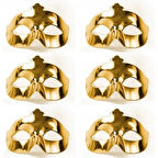 Altın Metalize Renk Düz Balo Parti Maskesi