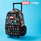 Smiggle - Marvel Çekçekli Işıklı Tekerlekli Çanta
