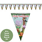 İyiki Doğdun Safari Temalı Flama Bayrak Set Süs