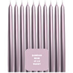 Pembe Renkli Şamdan Mum 10 Lu Paket 25 cm