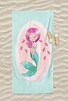 Deniz Kızı Baskılı Plaj Banyo Havlusu