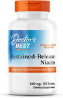 Doctors Best Sustained-Release Vitamin B3 Niacin with niaXtend Supports Heart Health 120 Veg Caps