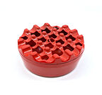 Yuvarlak Metal Küllük - Kırmızı