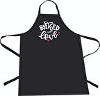 Mutfak Önlüğü - Baked Love - Siyah