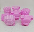 Sabun - Kokulu Süs Sabunu - Hayvan Modelleri - Pembe - 8 Adet-4cm