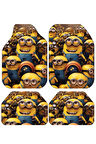 Dekoratif Dijital Baskılı Minions Desen Her Araca Uyumlu Yıkanabilir Oto Paspas Takımı