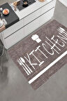 Dijital Baskılı Dekoratif Yıkanabilir Kaymaz Taban Mutfak Halısı