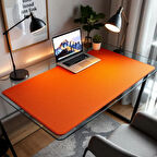 Özel Tasarım Desk Matı - Masa Örtüsü – 110 cm × 280 cm – Orange – Premium Poliüretan Deri