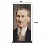 Atatürk Poster Baskılı Pro Roll Up Banner 100x200cm No:2