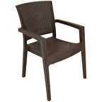 Mandella Zeus Rattan Koltuk (4 Adet) KAHVERENGİ