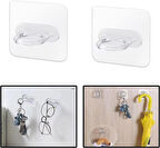 Microcase Yapışkanlı Yüzük Stili Eşya Tutucu Banyo Mutfak vb. Ürün Askılığı - ŞEFFAF AL4759 2 Adet