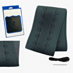 Lüx Desenli Deri Dikme Direksiyon Kılıfı 38-40cm Siyah OND362