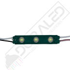 1,2 Watt 3lü Lensli Yeşil Led Modül 2835 Reklamcı Modül 10 Adet