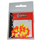 Captain 7665 Renkli Boncuk Yuvarlak 7,5mm Plastik Boncuk 20'li Paket Yellow/Red