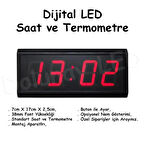 Dijital LED Saat Termometre 38mm