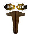 Serçe Düz 15CM Plastik Ayak Mobilya Masa ve Dolap Ayağı(15CM)(AHŞAP RENGİ)(1 ADET)