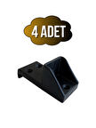 Baza Büyük Yan Düz Tutucu Yatak Stoperi Destek Elemanı Plastik(SİYAH)(4 ADET)