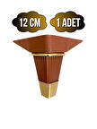 İrem Kahverengi Altın 12cm Plastik Ayak Mobilya Masa ve Dolap Ayağı(KAHVERENGİ ALTIN)(12CM)(1 ADET)
