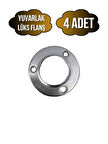 Yuvarlak Lüks Askı Borusu Flanşı Dolap ve Mobilya Boru Flanşı(METAL)(BORU ÇAPI:25MM)(4 ADET)