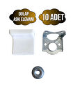 Dolap Askı Elemanı Mobilya Duvar Askı Aparatı(BEYAZ)(10 ADET)