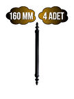 Plastik Siyah Kulp Mobilya ve Dolap Kulpu(SİYAH)(160MM)(4 ADET)