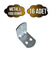 L Bağlantı Demiri Dolap Köşe Bağlantı Demiri(METAL)(ÖLÇÜLER:30*30*23MM)(16 ADET)