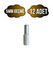 Metal Beyaz 5mm Geçme Raf Pimi Dolap Raf Altı Pimi(5MM)(METAL)(BEYAZ)(12 ADET)