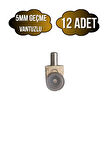 Metal Vakumlu 5mm Geçme Raf Pimi Vantuzlu Dolap Raf Altı Pimi(5MM)(VANTUZLU)(METAL)(12 ADET)