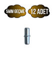 Metal Çift Taraflı 5mm Geçme Raf Pimi Dolap Raf Altı Pimi(5MM)(METAL)(12 ADET)