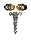 Kelebek Büyük Gümüş Dolap Menteşesi Mobilya Kutu Menteşesi(GÜMÜŞ)(4 ADET)(EN:4CM BOY:7CM)