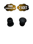 Yuvarlak Demir Profil İç Tapa Geçme Plastik Ayak Geçme Koruma Plastiği(19MM)(2 ADET)(SİYAH)