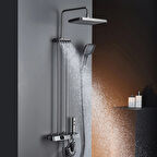 PIANO Tepe Duş Sistemi Termostatik Metalik Gri DS.PN710GR