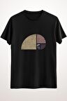 Erkek Siyah Distressed Geometric Fibonacci Spiral - Ds1128