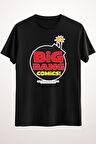 Erkek Siyah Big Bang Comics Logo Shirts - Ds2683