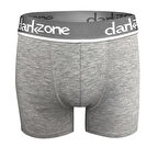 Erkek Gri Likralı Klasik Boxer