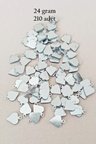 Oya Abiye Bileklik Kolye Pleksi Metalik Plastik Pul Gümüş Renk 24 gram 210 adet - BNC590