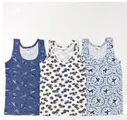 KOTA 1014 ERKEK ÇOCUK RENKLİ DESENLİ ASKILI ATLET 12 ADET