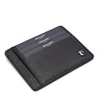 Pierre Cardin Siyah Floater Unisex Deri Kartlık 0422A41