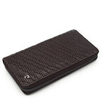 Pierre Cardin Kahve Örgü Unisex Deri Cüzdanı 11056