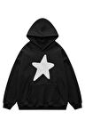 Unisex Star Sweatshirt Kapşonlu Hoodie