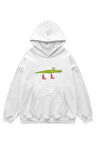 Unisex Crocodile Sweatshirt Kapşonlu Hoodie