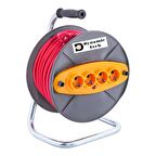 30 m 3x2.5 Makaralı Seyyar Uzatma Kablosu 4 Prizli Dörtlü