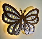 DT Dekor Treni Yağmur Damlalı Kelebek Desenli Peri Ledli Çocuk ve Bebek Odası Gece Lambası