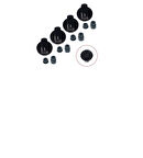 Naturel Düğme 4 lü Takımı Ankastre Set Üstü Ocak Düğmesi