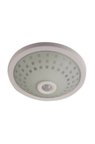 Nisaluce E-2002 Tavan Armatür 2 Girişli E27 Ampul Duylu 360° Hareket Sensörlü 5mt Algı Camlı Kafes