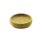 YAKUT-10516 Ahşap Bambu Çerezlik ve Lokumluk Kase Çap: 8.5cm Mini Tekli
