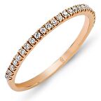 Harem Altın 18 Ayar Altın 0.13 Ct Pırlanta Yarım Tur Yüzük DYZ0494