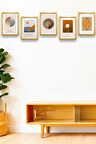 5 Parça Çerçeve Görünümlü Mdf Tablo Seti,  Oturma Odası, Salon, Ofis, Ev Duvar Tablosu