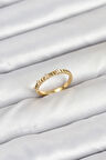 Dodes Pirinç Gold Renk Lazer Kesim Kadın Yüzük TG27BYK3892
