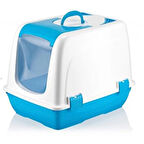 Dodes Mikopet Küçük Kapalı Kedi Tuvaleti Mavi
